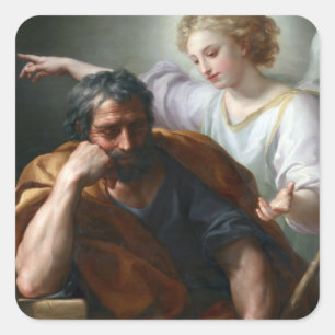 Anton Raphael Mengs Der Traum von St. Joseph Quadratischer Aufkleber