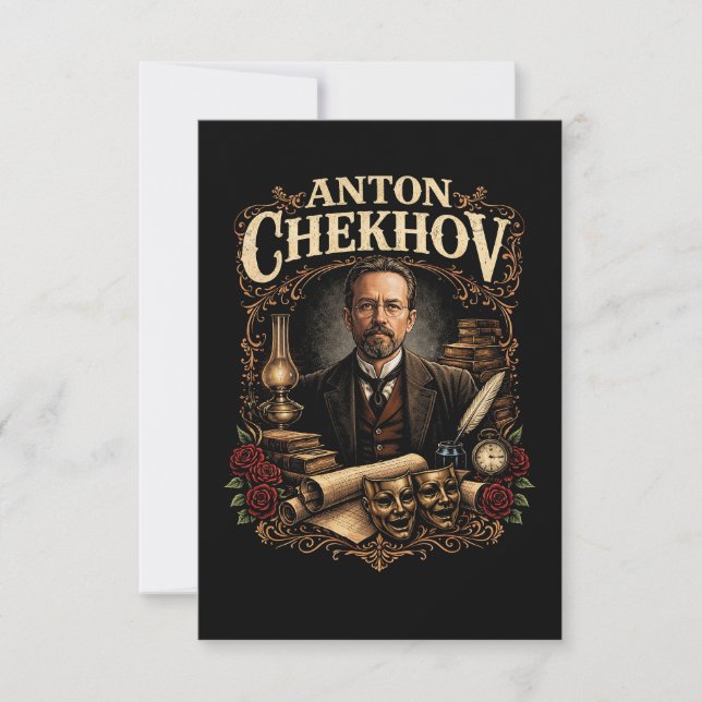 Anton Tschechow Dankeskarte (Vorderseite)