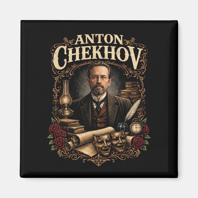 Anton Tschechow Magnet (Vorne)
