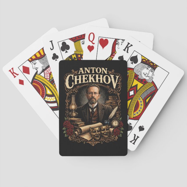 Anton Tschechow Spielkarten (Rückseite)