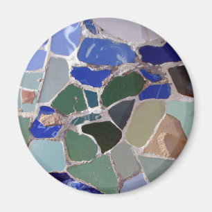 Antoni Gaudi Blue Mosaics Magnet