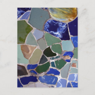 Antoni Gaudi Blue Mosaics Postkarte