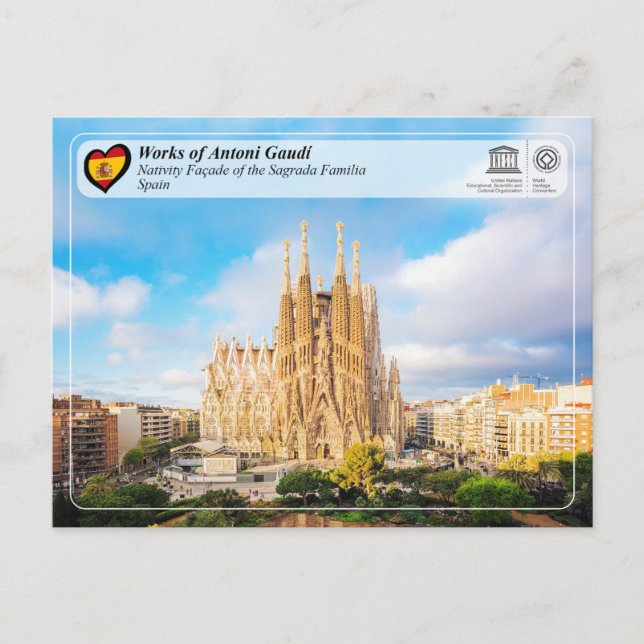 Antoni Gaudí - Sagrada Família - Krippe Postkarte (Vorderseite)