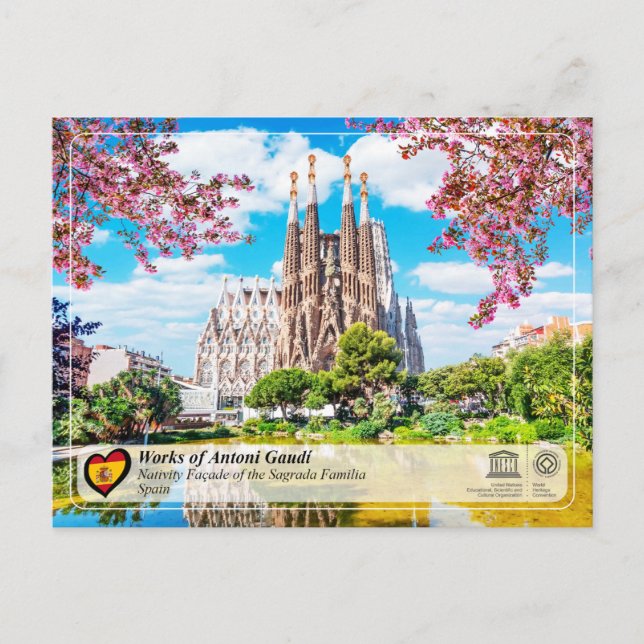 Antoni Gaudí - Sagrada Família - Krippe Postkarte (Vorderseite)