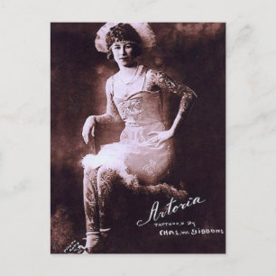 Antonia, die Tattooid-Lady Postkarte
