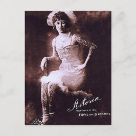 Antonia, die Tattooid-Lady Postkarte