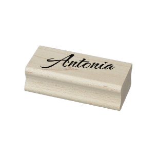 Antonia Name Cursive dekorative Skript-Schriftart Gummistempel