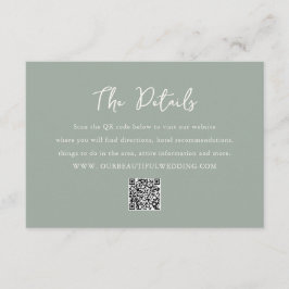 Antonia Sage Green Elegant Wedding Begleitkarte