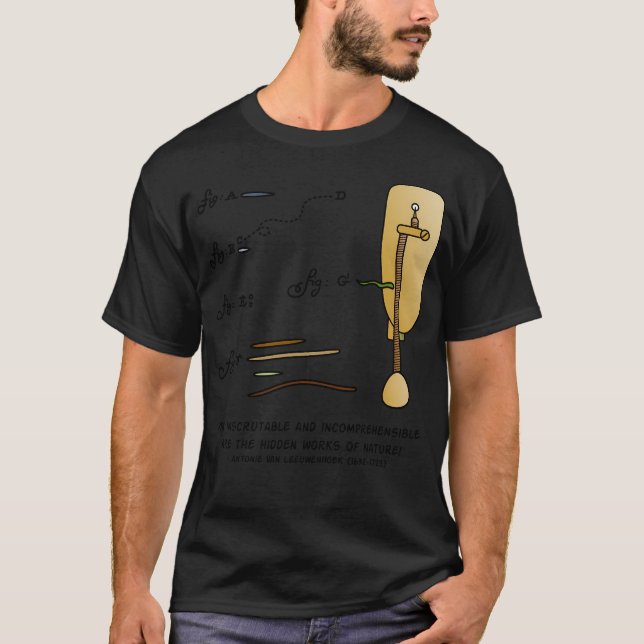 Antonie Van Leeuwenhoek Micros T-Shirt (Vorderseite)