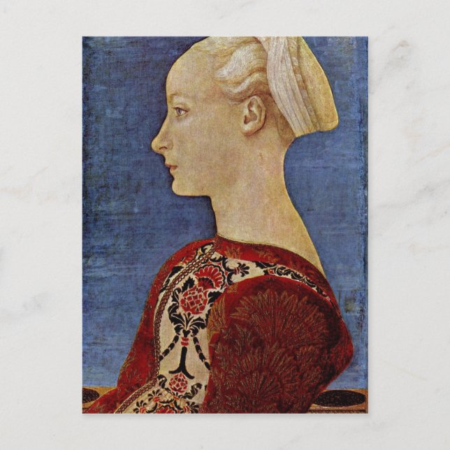 Antonio del Pollaiuolo Profibildnis einer  Postkarte (Vorderseite)