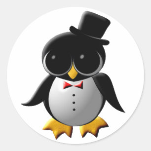 Antonio den Pinguin-Sticker Runder Aufkleber
