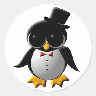 Antonio den Pinguin-Sticker Runder Aufkleber