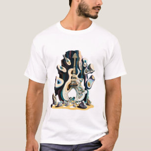 Antonio Gaudi styled painting, Rockband music T-Shirt