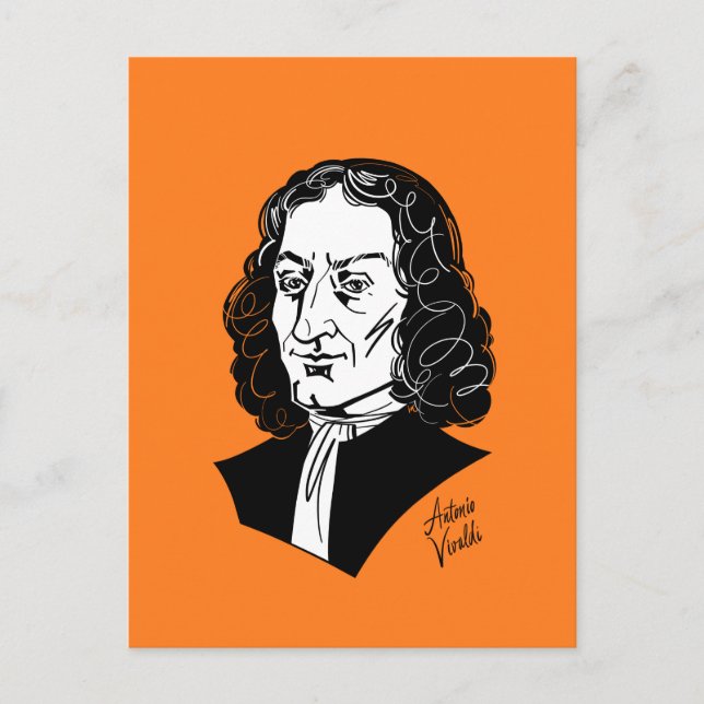 Antonio Vivaldi Postkarte (Vorderseite)