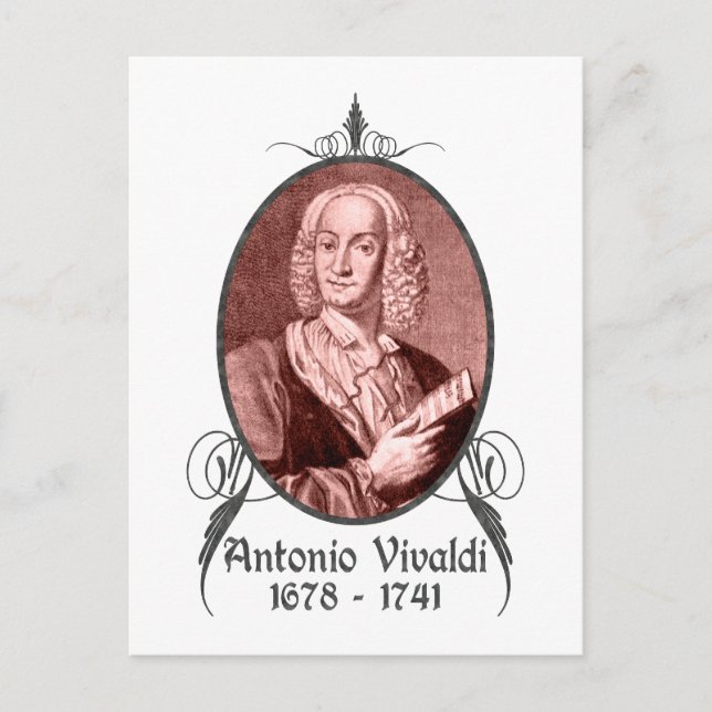 Antonio Vivaldi Postkarte (Vorderseite)