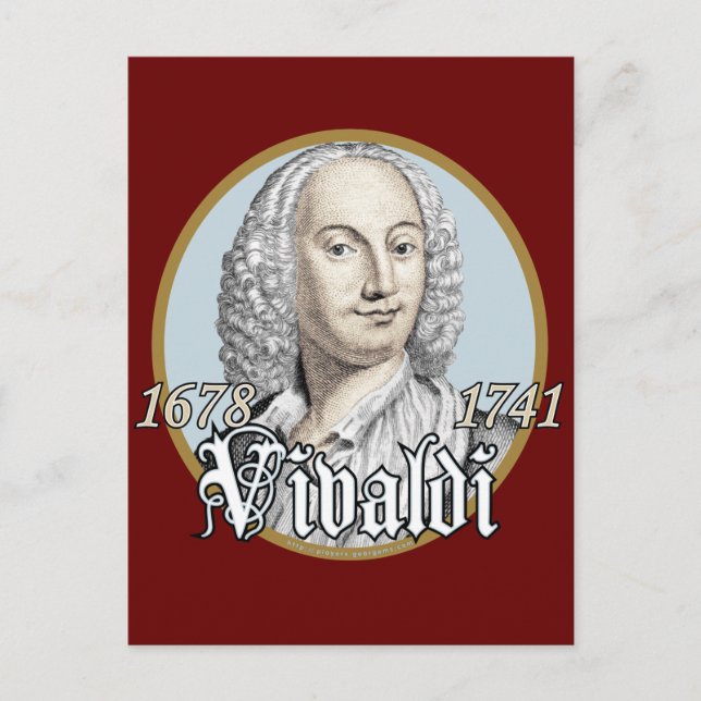 Antonio Vivaldi Postkarte (Vorderseite)