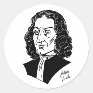 Antonio Vivaldi Runder Aufkleber