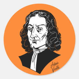 Antonio Vivaldi Runder Aufkleber