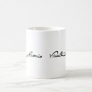 Antonio Vivaldi Signatur Autogramm klassische Musi Kaffeetasse