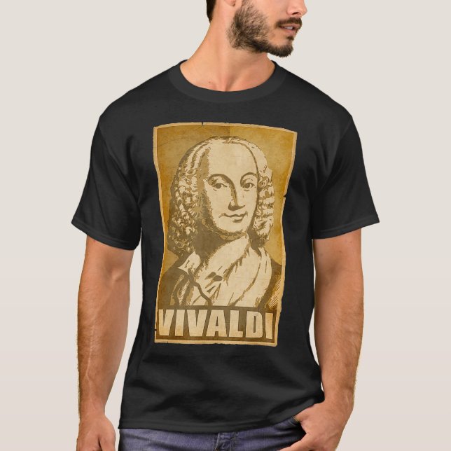 Antonio Vivaldi Vintag Torn Poster T-Shirt (Vorderseite)