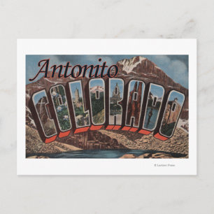 Antonito, Colorado - Große Buchstabenszenen Postkarte
