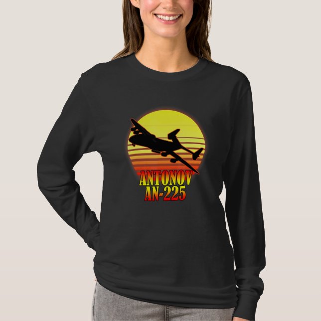 Antonov An 225 Cargo Jet Flugzeug T-Shirt (Vorderseite)