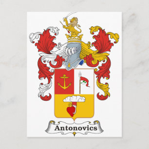 Antonovics-Familienwappen Postkarte