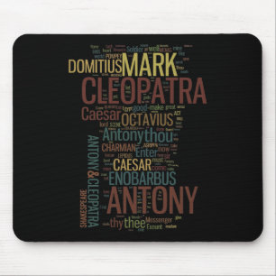 Antony- und Kleopatra-Wort-Mosaik Mousepad