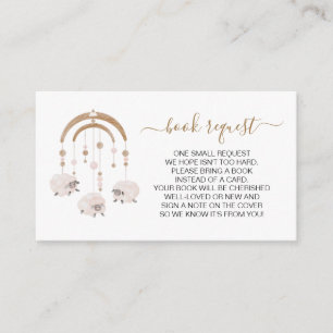 Antrag auf ein neutrales Beige-Boho-Kinderzimmer Begleitkarte