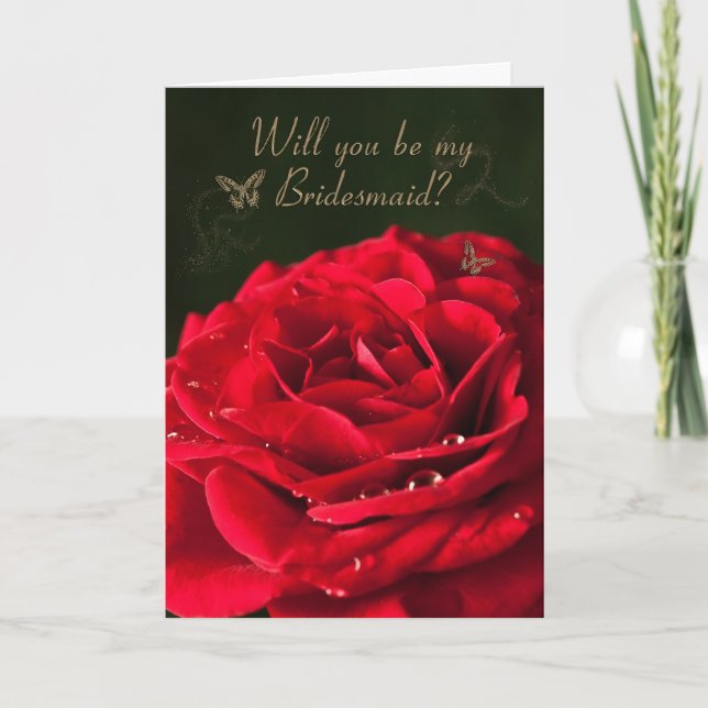 Antrag/Aufforderung von Bridesmaid Einladung (Vorderseite)