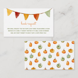Antrag für ein neutrales Babyduschbuch für Kürbisg Begleitkarte