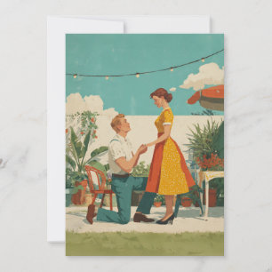 Antrag im Vintage-Garten-Moment Karte