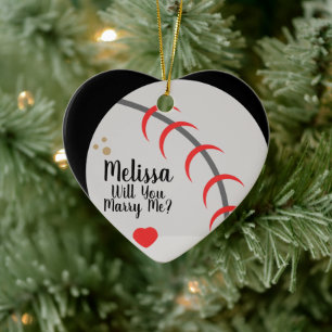 Antrag Ornamente - Wirst du mich heiraten Baseball