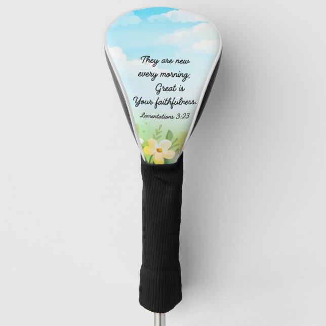 Anträge 3:23 Gelber Frühling Christlich Golf Headcover (Vorderseite)