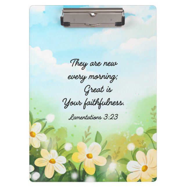 Anträge 3:23 Gelber Frühling Christlich Klemmbrett (Vorderseite)