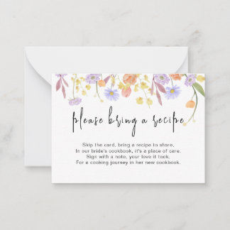 Antragsformular für das Brautparty Wildblume Mitteilungskarte