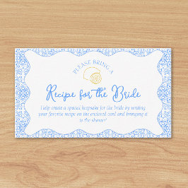Antragskarte für Rezept für Lemon & Blue Brautpart Begleitkarte