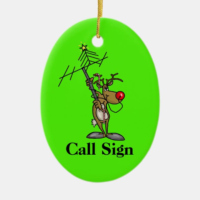 Antreibende Antenne Rudolphs mit Keramikornament (Vorne)