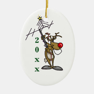 Antreibende Antenne Rudolphs mit Nasen-Verzierung Keramikornament
