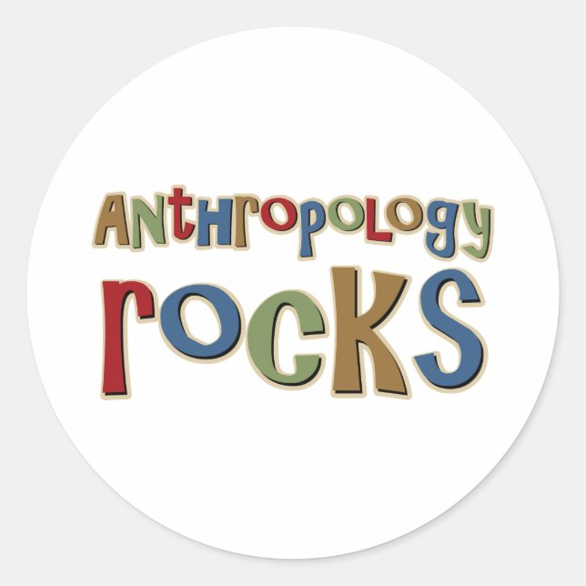 Antrhopologie Rocks Runder Aufkleber (Vorderseite)