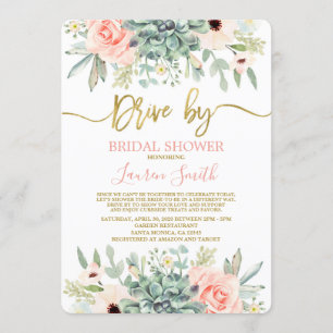 Antrieb durch das Brautparty der Sukkulenten Einladung