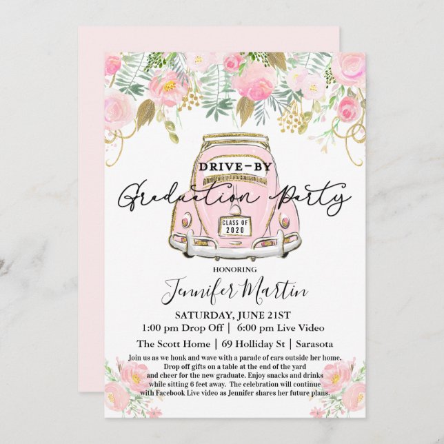 Antrieb durch virtuelle Einladung der Graduierungs (Vorne/Hinten)