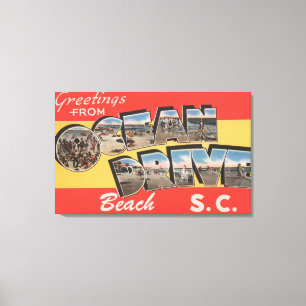 Antriebs-Strand South Carolina - Ozean Leinwanddruck