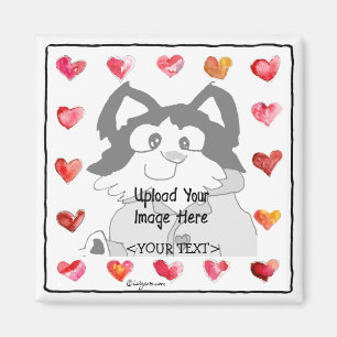 Antriebskraft-Bild-Cartoon-Herz-personalisierte Magnet