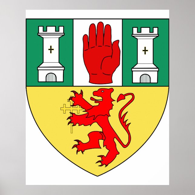 Antrim arms, Irland Poster (Vorne)