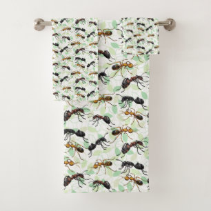 Ants Insects beugt Creepy Crawly Creatures Badhandtuch Set