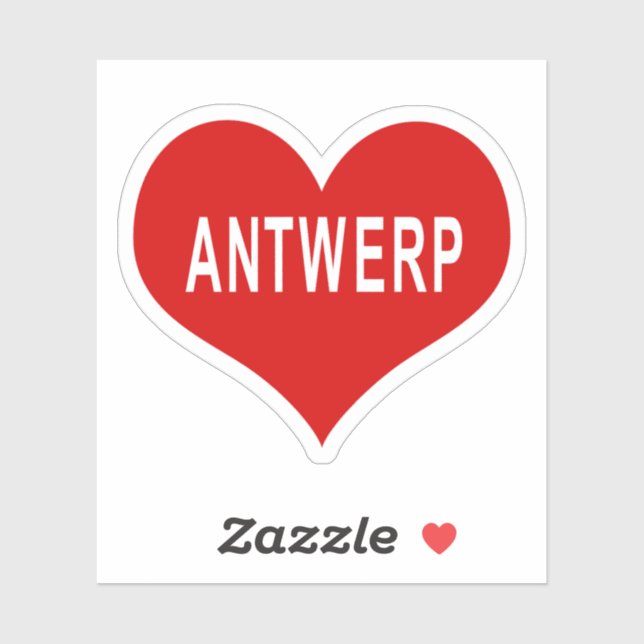 ANTWERP Rote Liebe Herz Vinyl Sticker (Blatt)