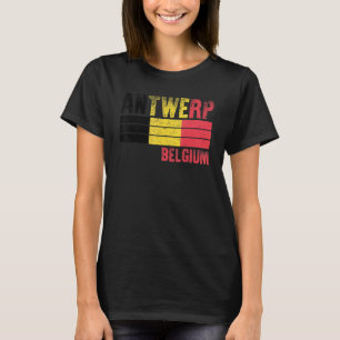Antwerpen Belgien Flagge Belgier Männer Frauen Kin T-Shirt