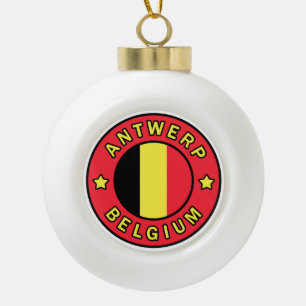 Antwerpen Belgien Keramik Kugel-Ornament
