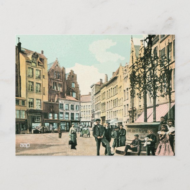 Antwerpen Belgien Mitte der 1900er Jahre restaurie Postkarte (Vorderseite)